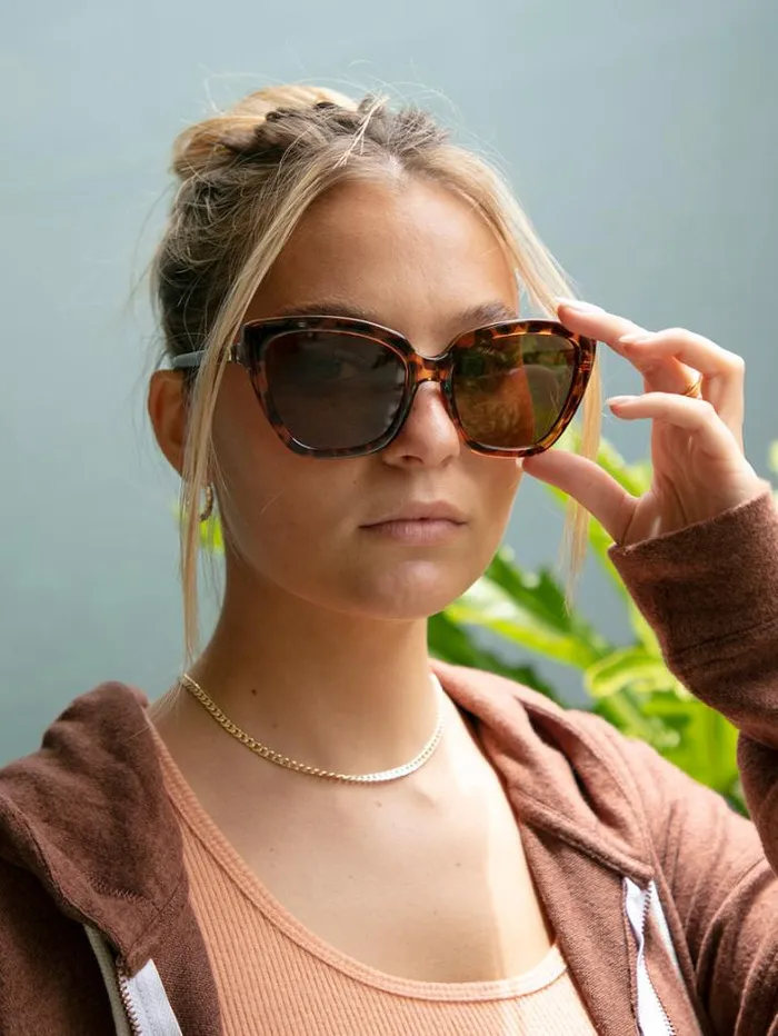 MensWomens Sunglasses Volcom Milli Sunglasses 8211 Gloss TortBronze