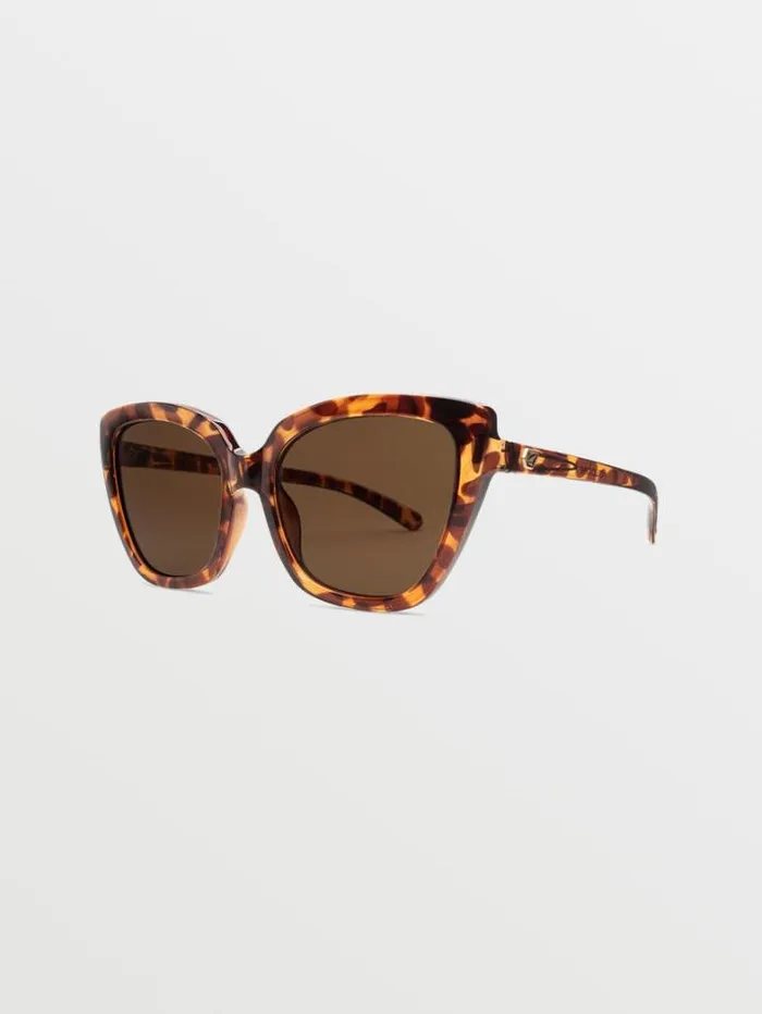 MensWomens Sunglasses Volcom Milli Sunglasses 8211 Gloss TortBronze