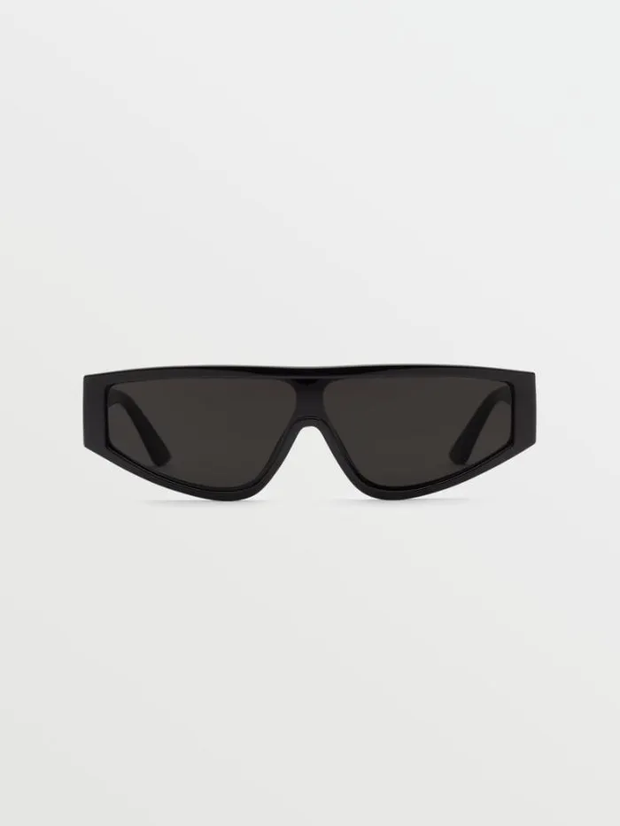 MensWomens Sunglasses Volcom Vinyl Glaze Sunglasses 8211 Gloss BlackGray