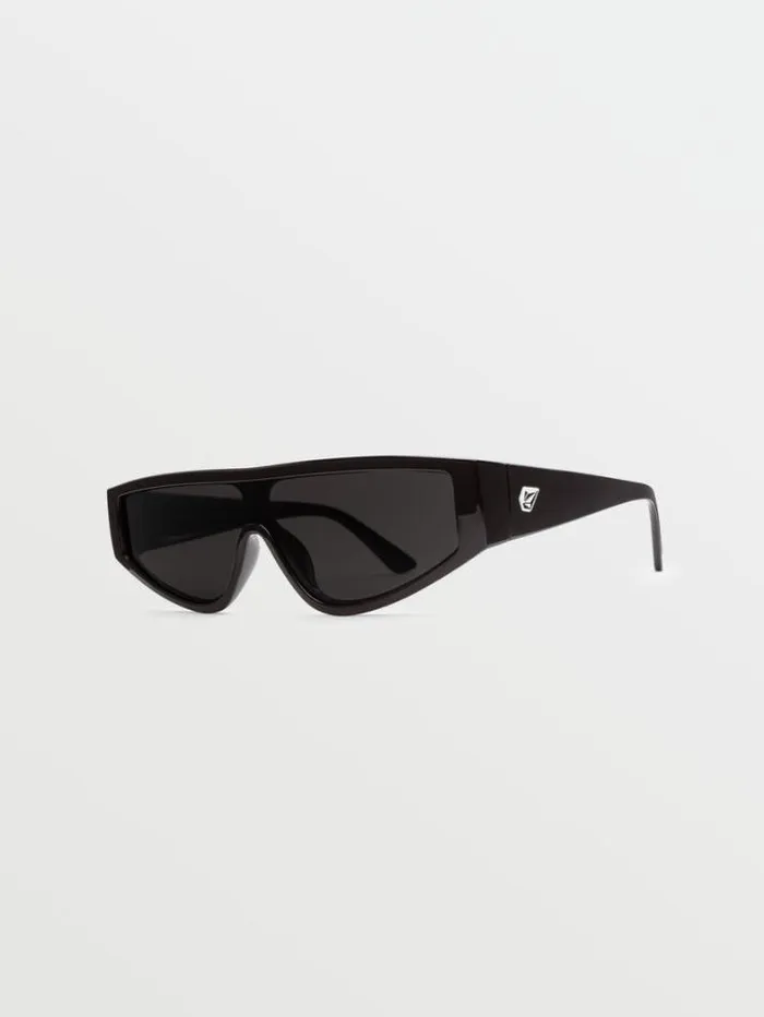 MensWomens Sunglasses Volcom Vinyl Glaze Sunglasses 8211 Gloss BlackGray