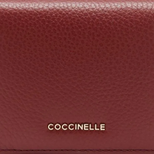 Metallic Soft Brandy Women Coccinelle Wallets and Small Leather Goods Metallic Soft Brandy Women Coccinelle Wallets and Small Leather Goods