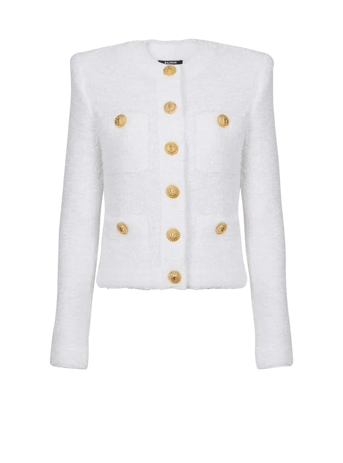Miami Tweed 4pocket Jacket White Women Balmain Jackets And Blazers