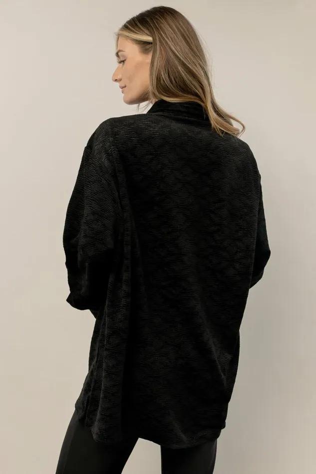 Mikayla Button Up In Black Black Women Bohme Tops