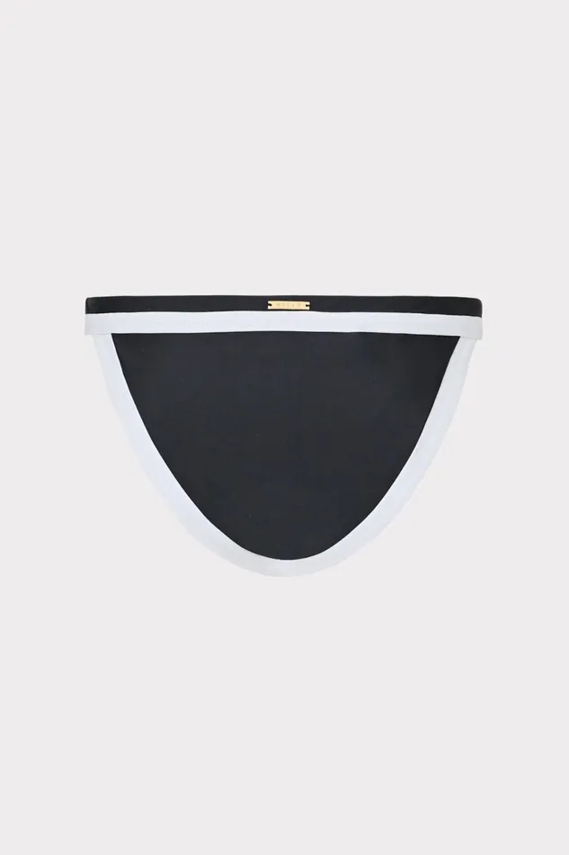 Milly Amalfi Color Block Bikini Bottom Black Multi Women Bikinis