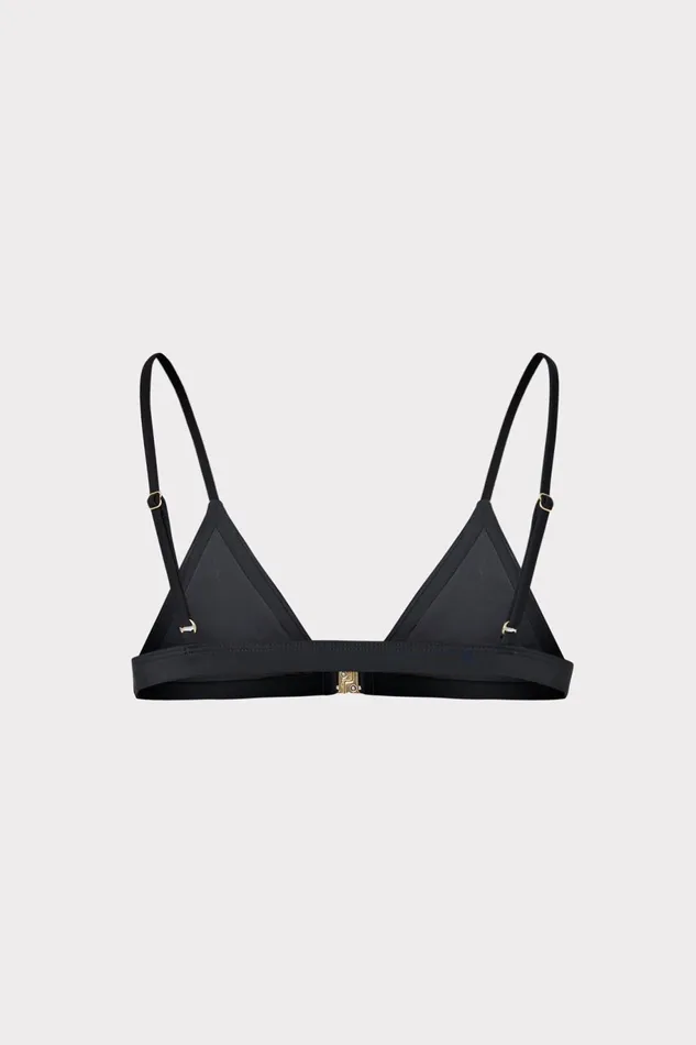 Milly Amalfi Color Block Bikini Top Black Multi Women Bikinis