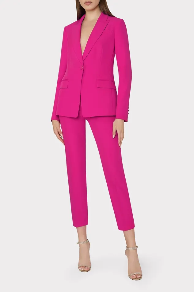 Milly Avery Cady Blazer Fuchsia Women Matching Sets