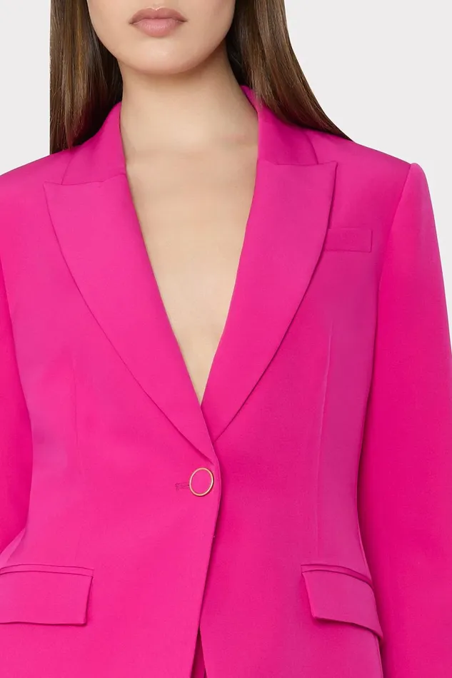 Milly Avery Cady Blazer Fuchsia Women Matching Sets