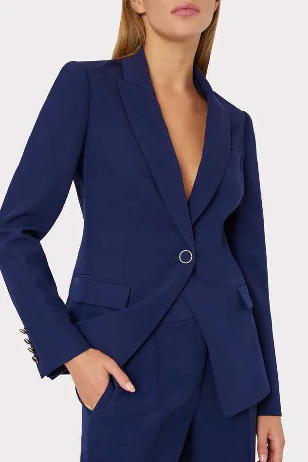 Milly Avery Cady Blazer Navy Women Blazers
