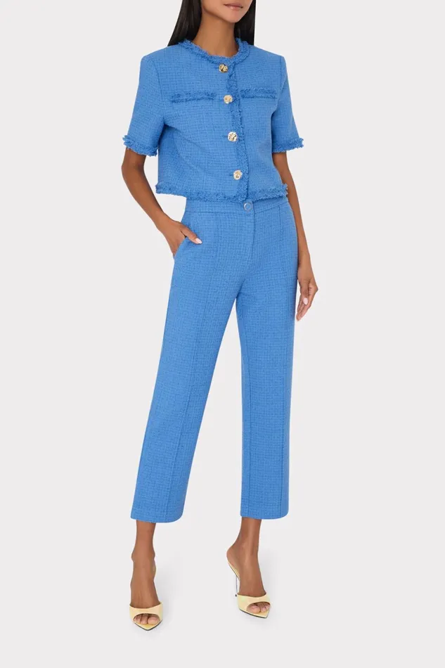 Milly Betsy Boucle Pant Blue Women Matching Sets