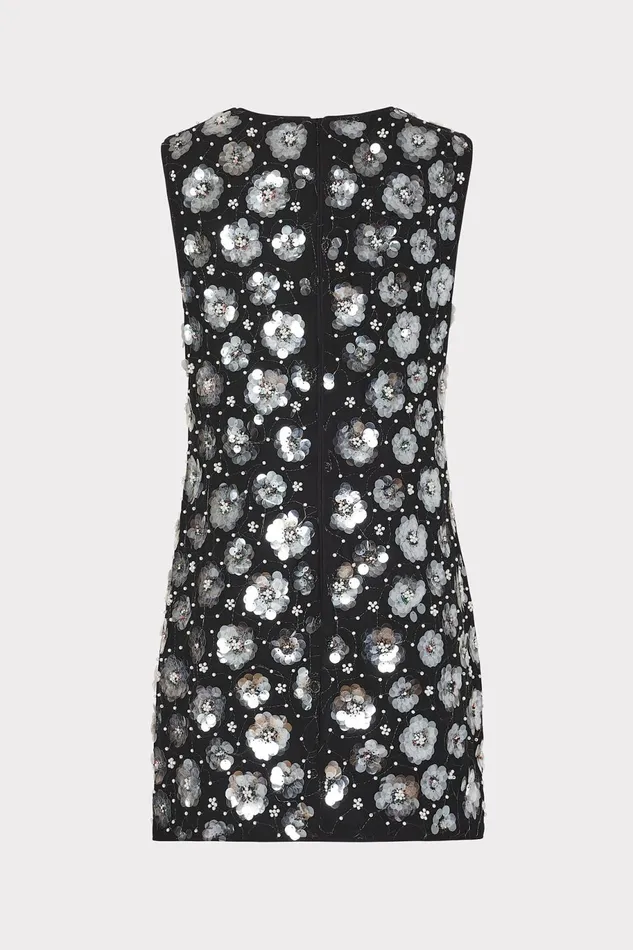 Milly Ivette Fleur Paillette Shift Mini Dress Black Multi Women Dresses Milly Ivette Fleur Paillette Shift Mini Dress Black Multi Women Dresses