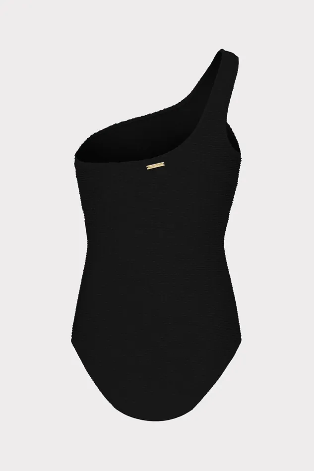 Milly Joni One Shoulder One Piece Black Women Swim and Coverups Milly Joni One Shoulder One Piece Black Women Swim and Coverups