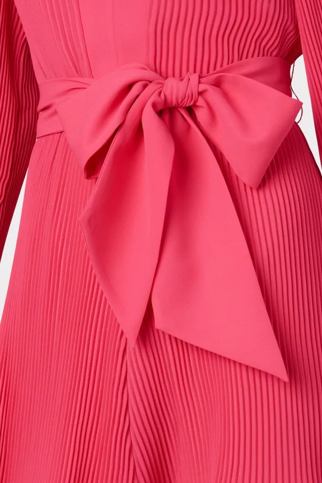 Milly Liv Pleated Dress Milly Pink Women Dresses