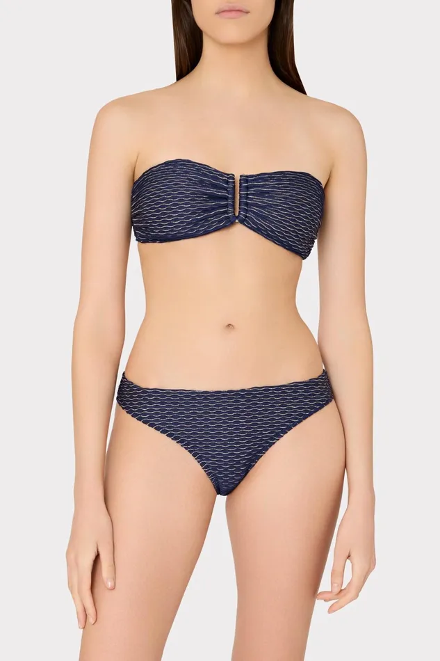 Milly Margot Textured Waves Bikini Bottom Navy Women Bikinis Milly Margot Textured Waves Bikini Bottom Navy Women Bikinis
