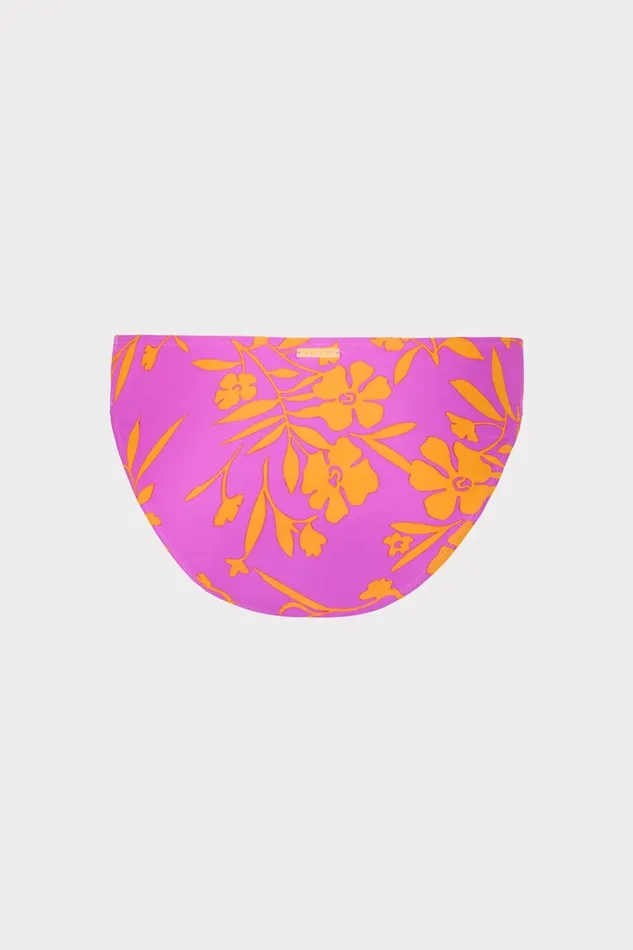 Milly Marigold Aroma Ruched Sides Bikini Bottom Multi Women Swim and Coverups