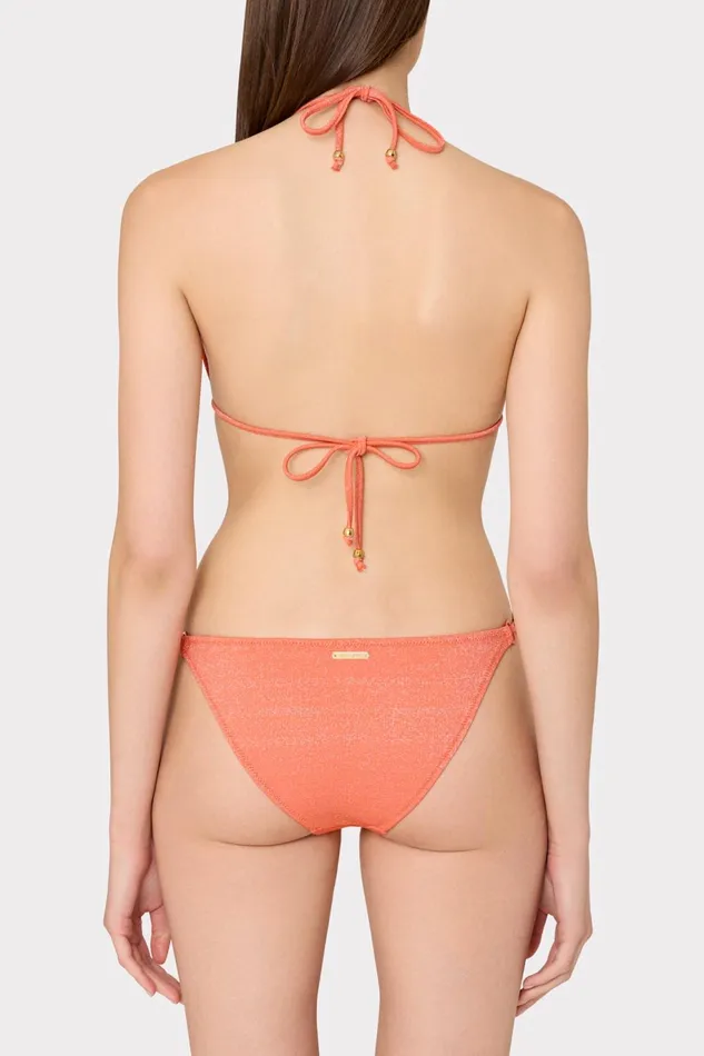 Milly Metallic Ring Triangle Bikini Top Orangesilver Women Bikinis Milly Metallic Ring Triangle Bikini Top Orangesilver Women Bikinis