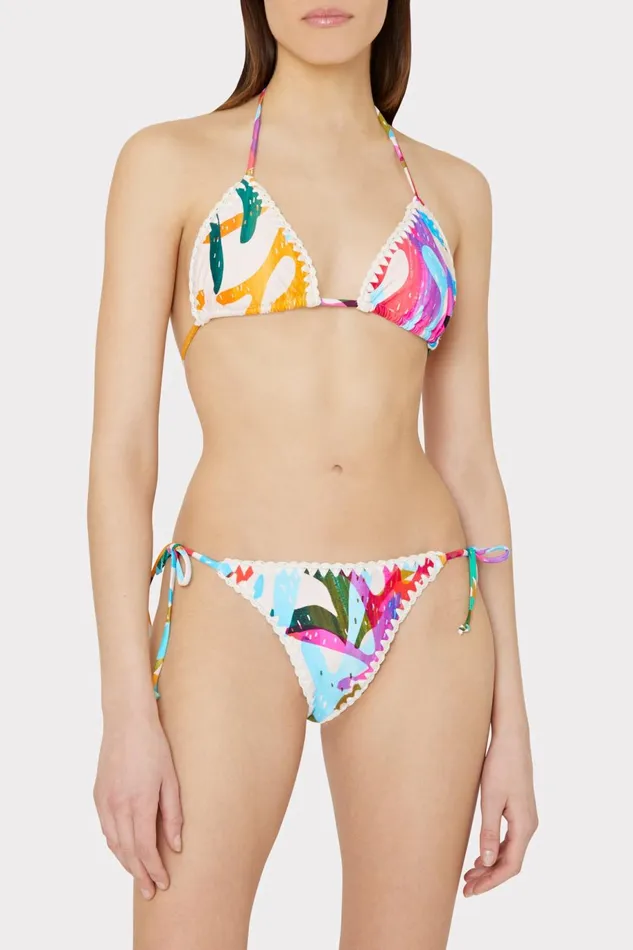 Milly Millie String Bikini Bottom Rainbow Multi Women Swim and Coverups