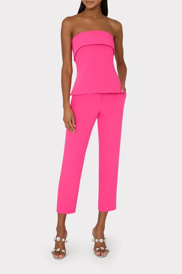 Milly Nicola Cady Pants Milly Pink Women Matching Sets