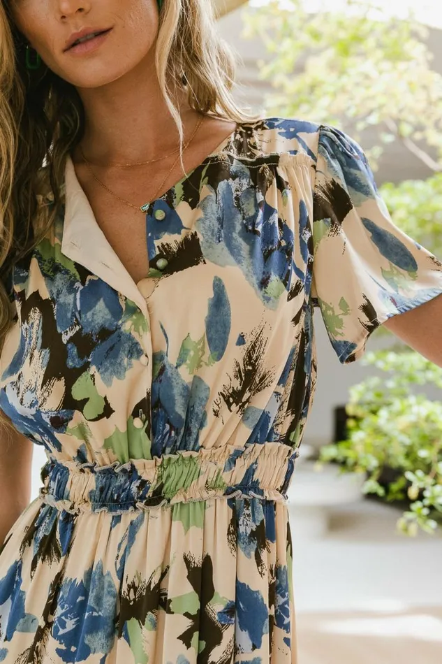 Molly Printed Dress Champagne Women Bohme Dresses