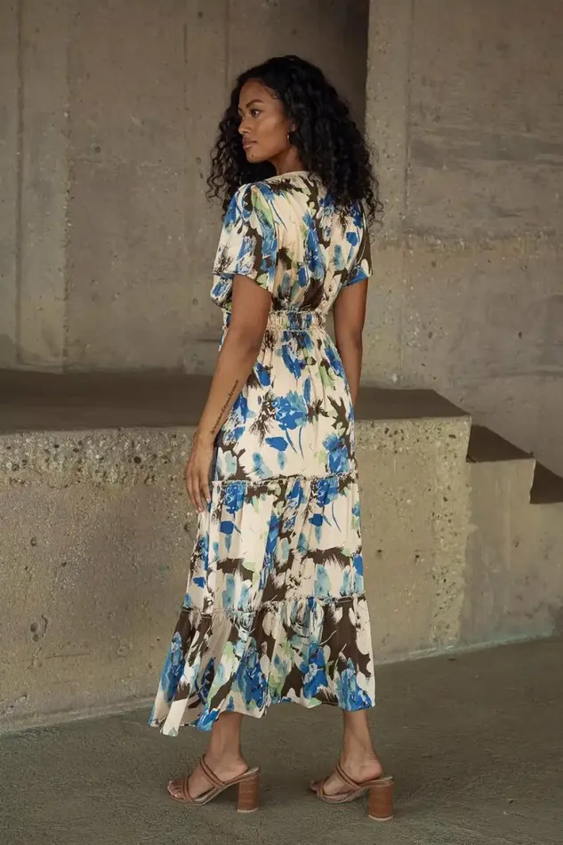 Molly Printed Dress Champagne Women Bohme Dresses
