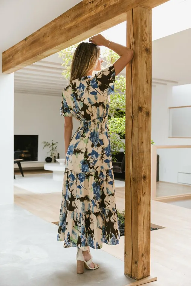 Molly Printed Dress Champagne Women Bohme Dresses