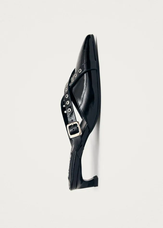 Mules Women ALOHAS Zyra Onix Black Leather Mules