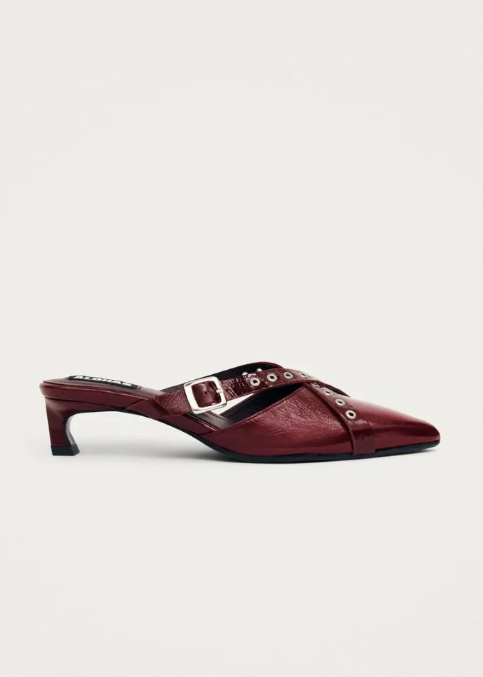 Mules Women ALOHAS Zyra Onix Burgundy Leather Mules