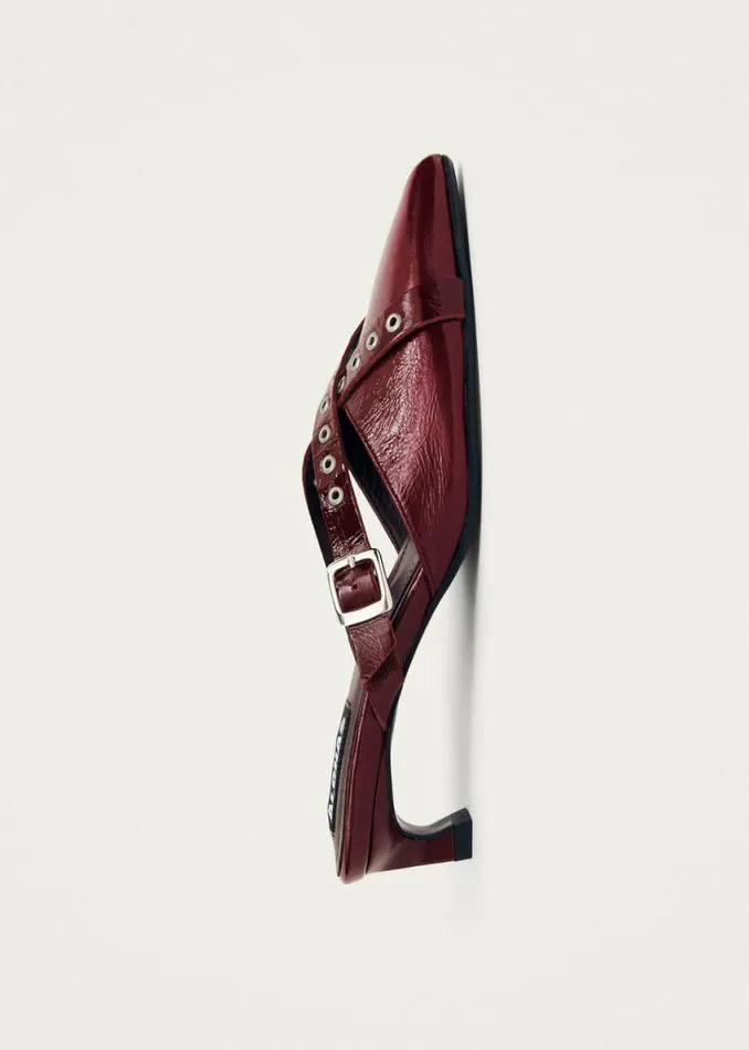 Mules Women ALOHAS Zyra Onix Burgundy Leather Mules