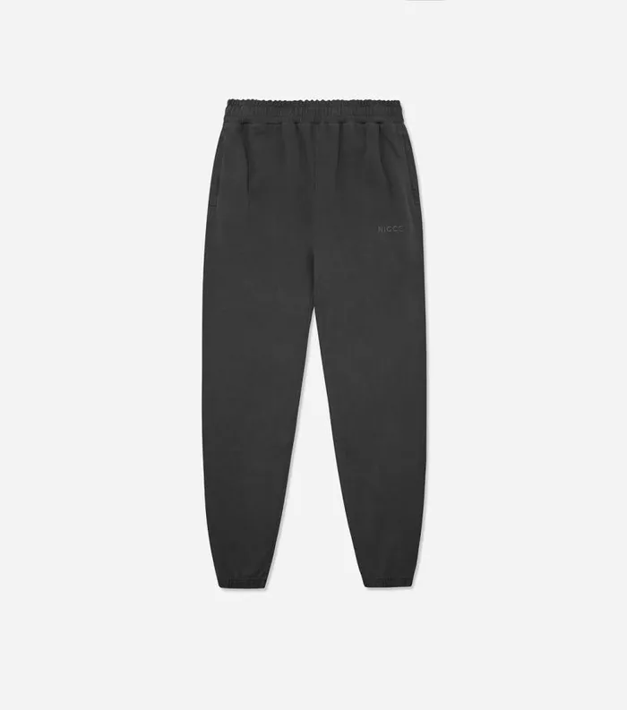 NICCE Bottoms Mens NICCE Garment Dye Mercury Joggers Washed Black