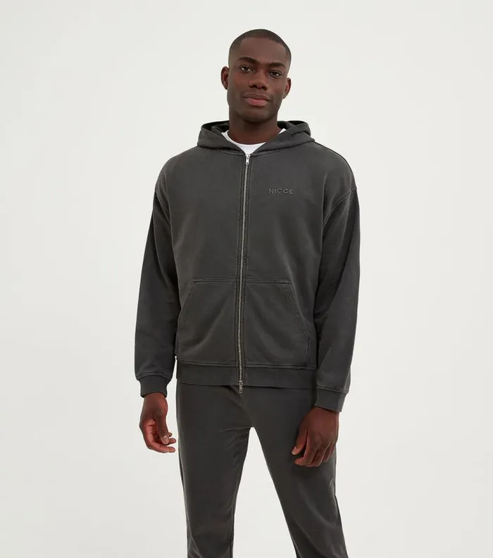 NICCE Bottoms Mens NICCE Garment Dye Mercury Joggers Washed Black