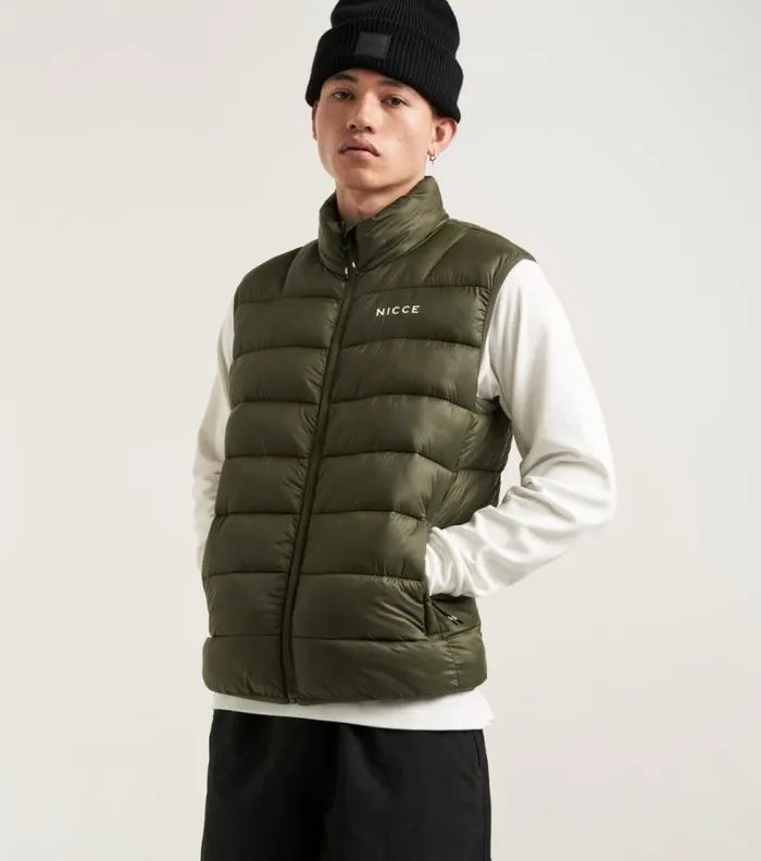 NICCE Coats and Jackets Mens NICCE Skyline Gilet Juniper Green