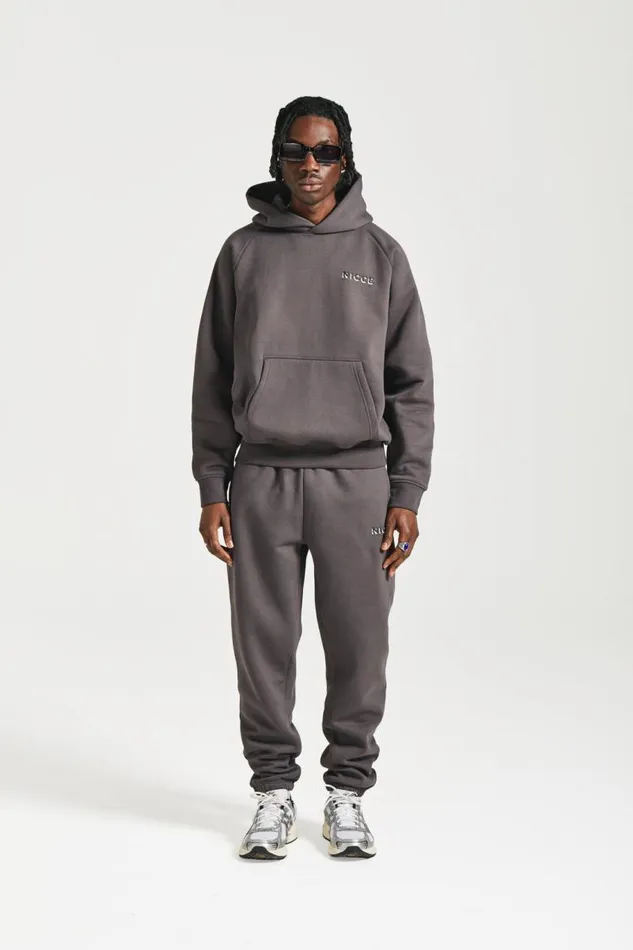 NICCE Hoodies and Sweatshirts Mens NICCE Multi Logo Hoodie Coal