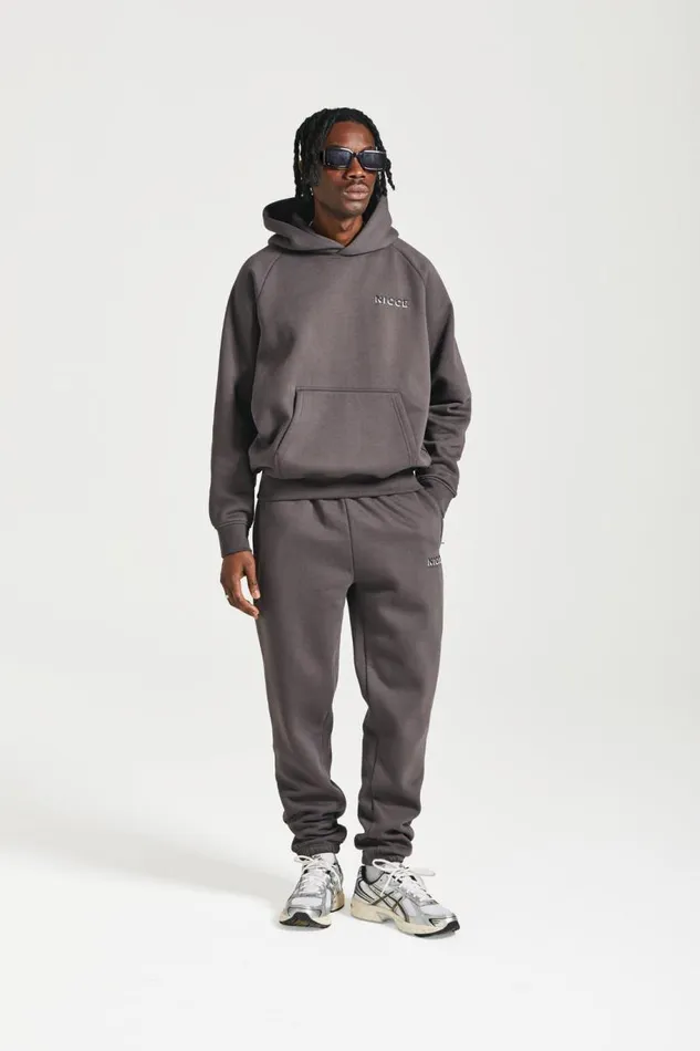 NICCE Hoodies and Sweatshirts Mens NICCE Multi Logo Hoodie Coal