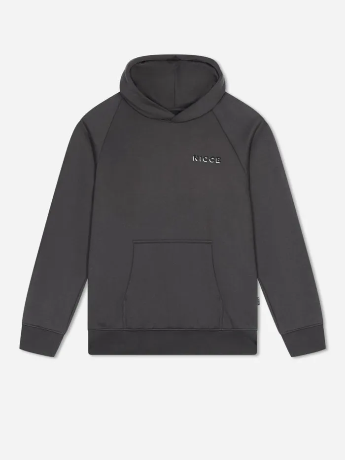 NICCE Hoodies and Sweatshirts Mens NICCE Multi Logo Hoodie Coal