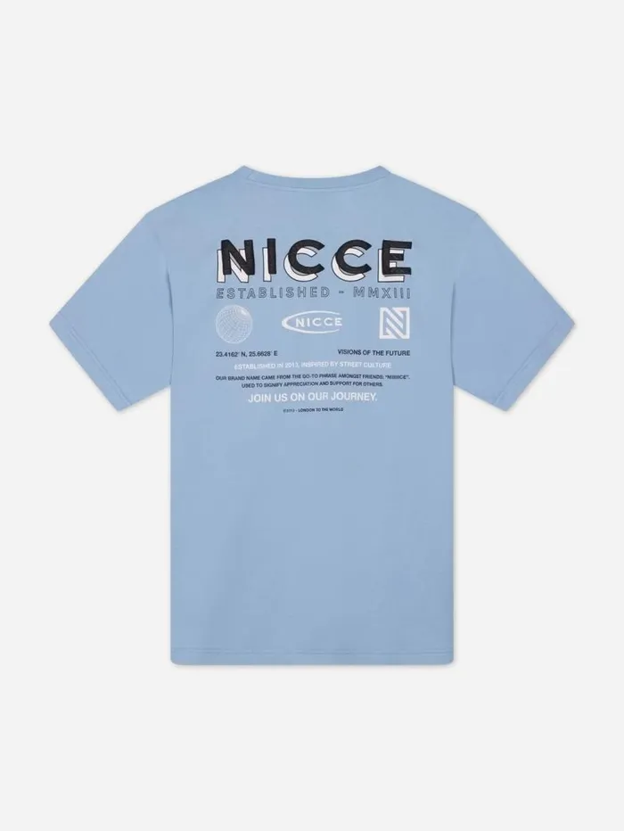 NICCE TShirts Mens NICCE Multi Logo TShirt Blue