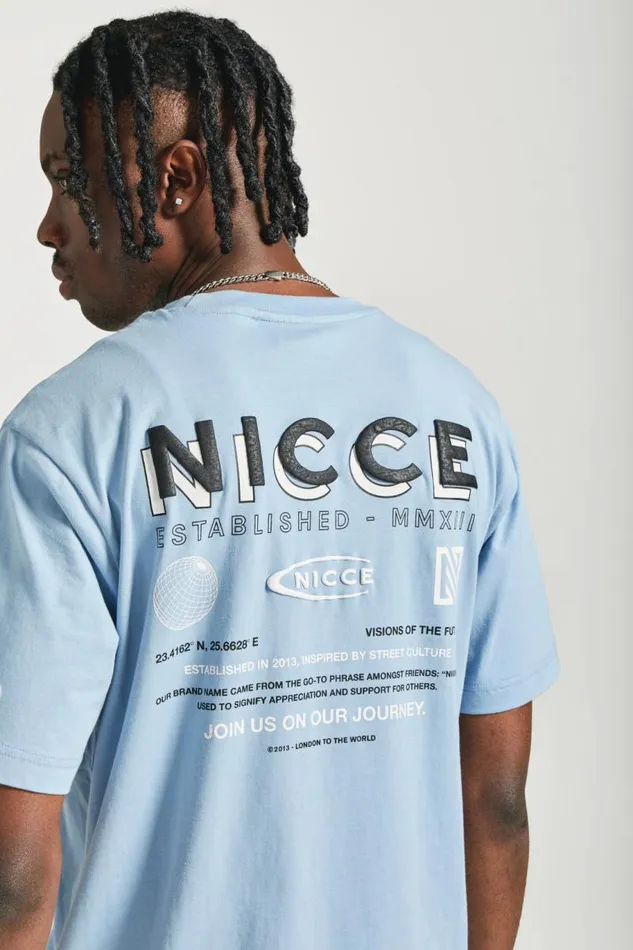 NICCE TShirts Mens NICCE Multi Logo TShirt Blue
