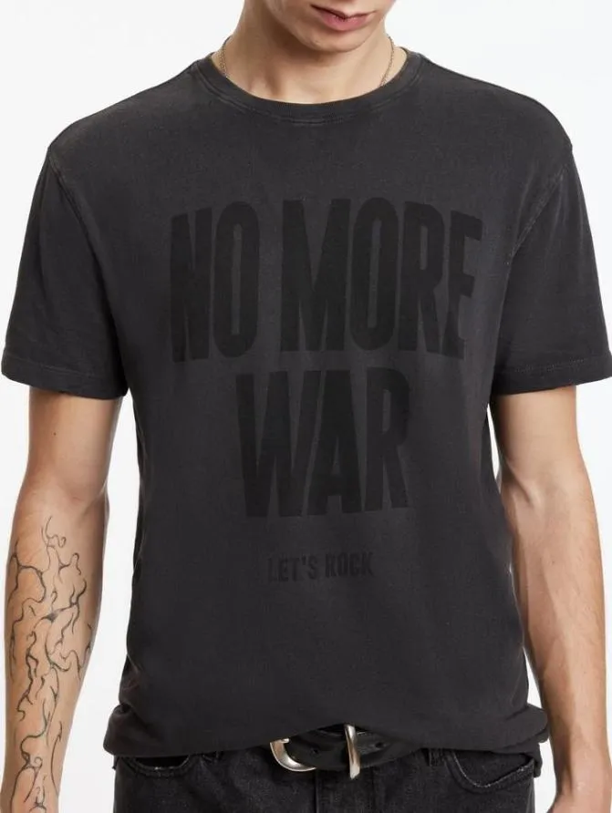NO MORE WAR TEE Charcoal Clothing John Varvatos TShirts