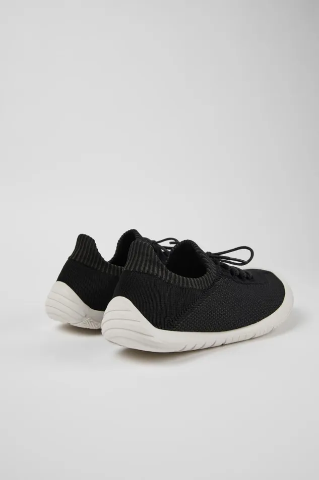 Non Leather Shoes Men Camper Peu Path Black Textile Sneaker
