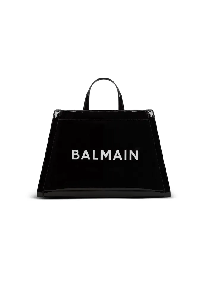 Olivier039s Cabas In Vinyl Black Women Balmain Handbags
