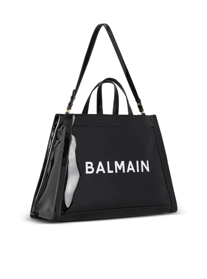 Olivier039s Cabas In Vinyl Black Women Balmain Handbags