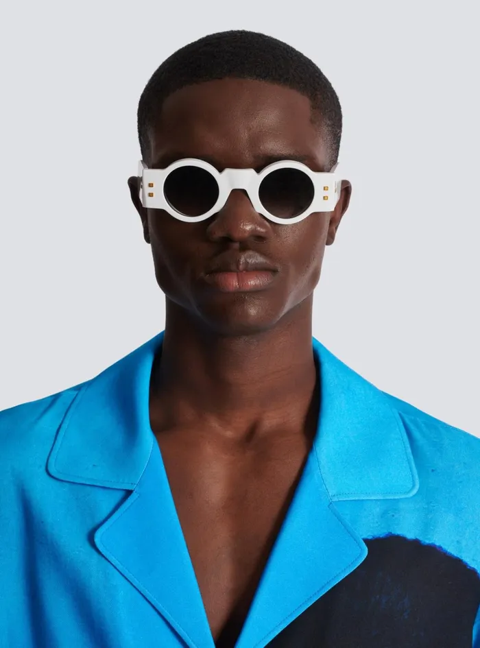 Olivier Sunglasses White WomenMen Balmain Eyewear