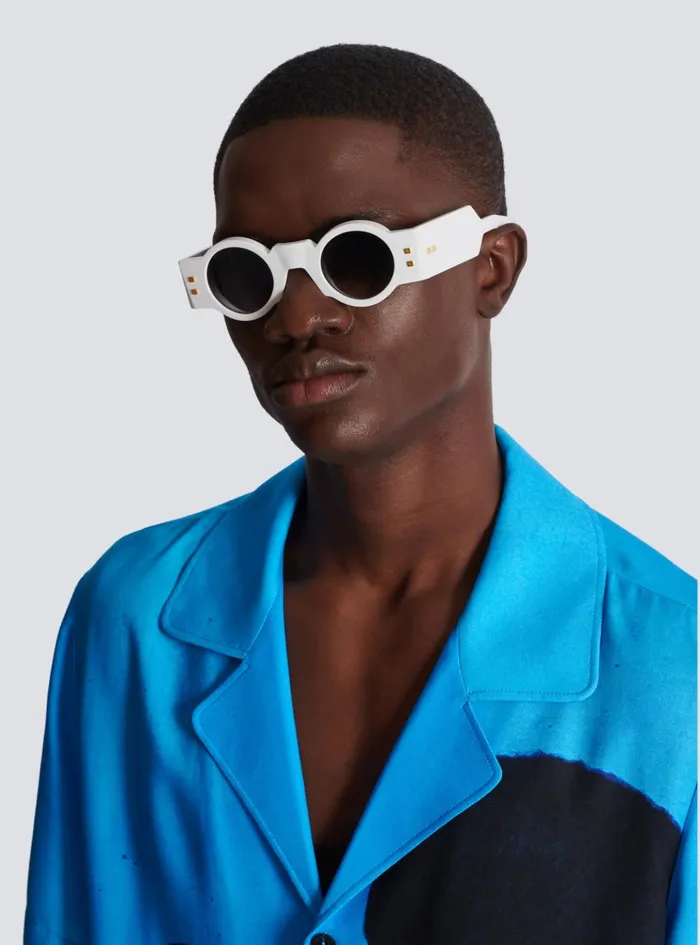 Olivier Sunglasses White WomenMen Balmain Eyewear