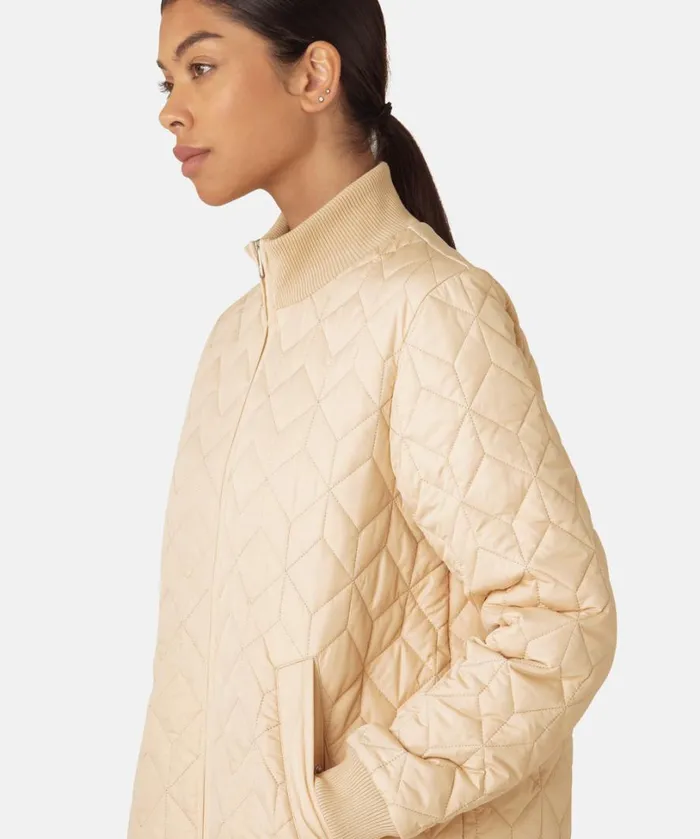 Padded Quilt Coat 8211 Beige Outerwear Ilse Jacobsen All Jackets And Coats