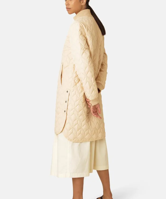 Padded Quilt Coat 8211 Beige Outerwear Ilse Jacobsen All Jackets And Coats