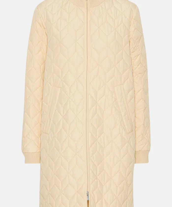 Padded Quilt Coat 8211 Beige Outerwear Ilse Jacobsen All Jackets And Coats