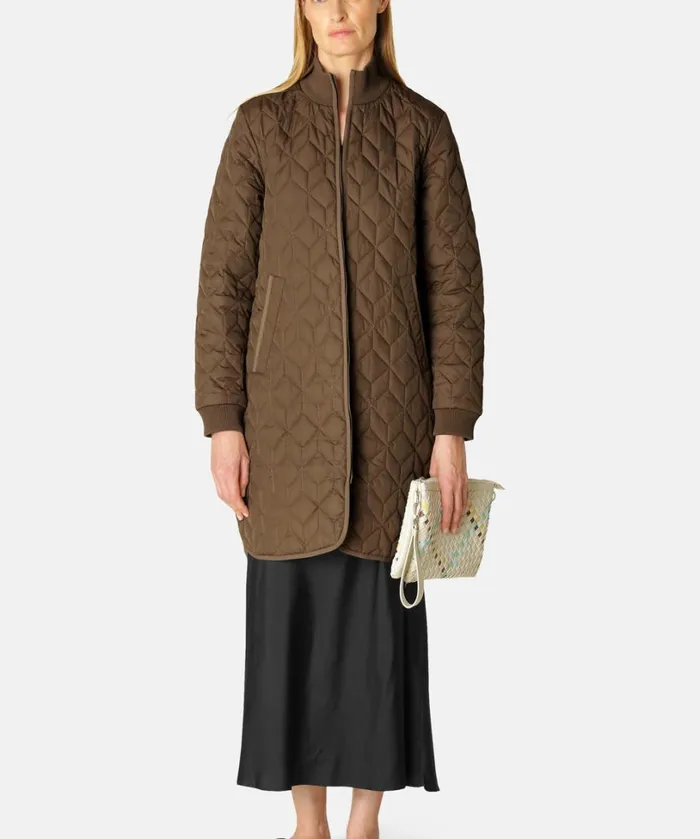 Padded Quilt Coat 8211 Cub Brown Outerwear Ilse Jacobsen All Jackets And Coats