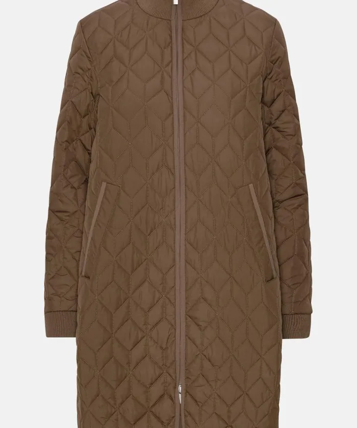 Padded Quilt Coat 8211 Cub Brown Outerwear Ilse Jacobsen All Jackets And Coats