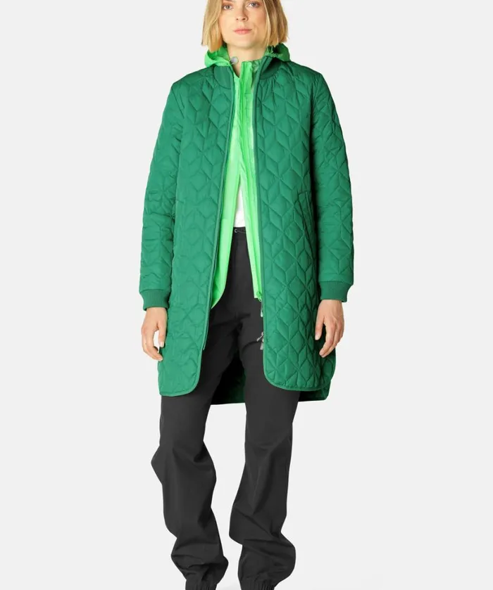 Padded Quilt Coat 8211 Sea Plant Outerwear Ilse Jacobsen All Jackets And Coats