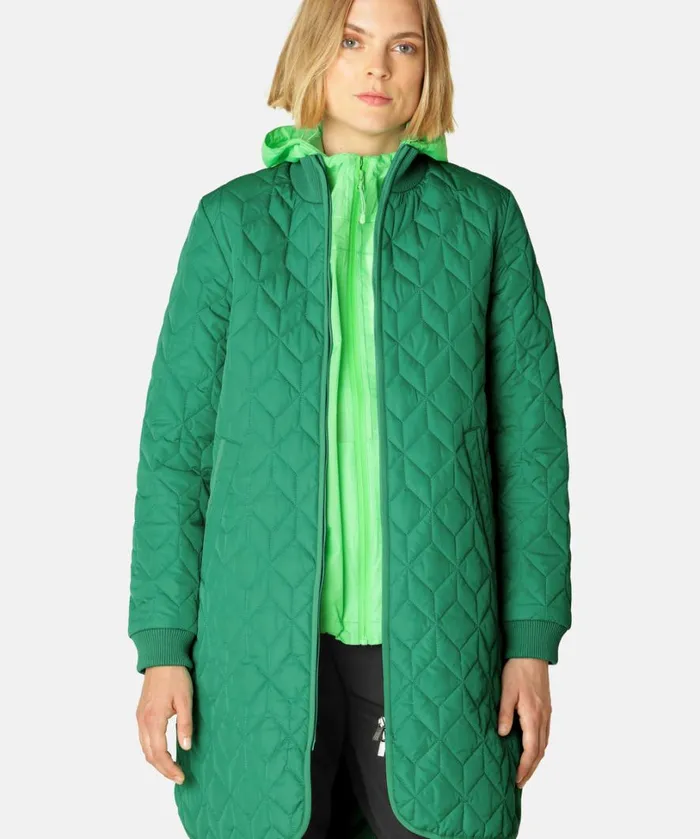 Padded Quilt Coat 8211 Sea Plant Outerwear Ilse Jacobsen All Jackets And Coats
