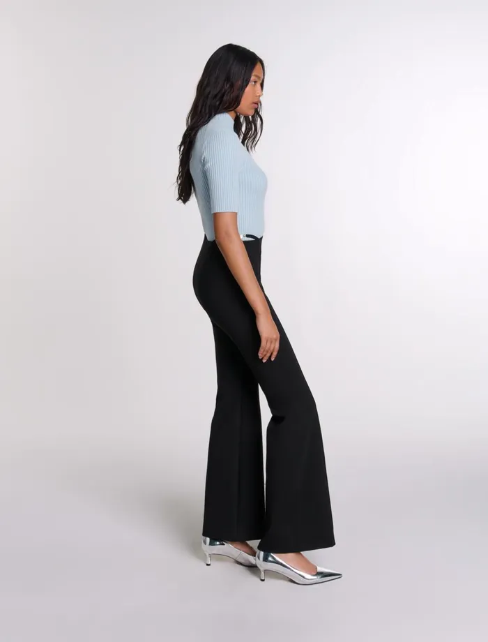 Pants and Jeans Women Maje Trousers With Jewellery Detail Black