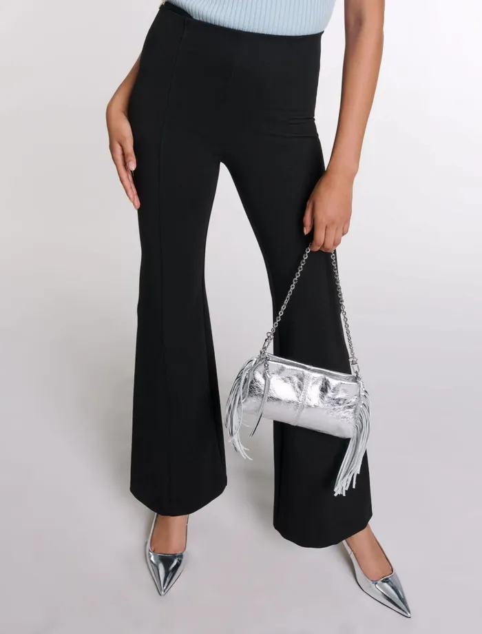 Pants and Jeans Women Maje Trousers With Jewellery Detail Black